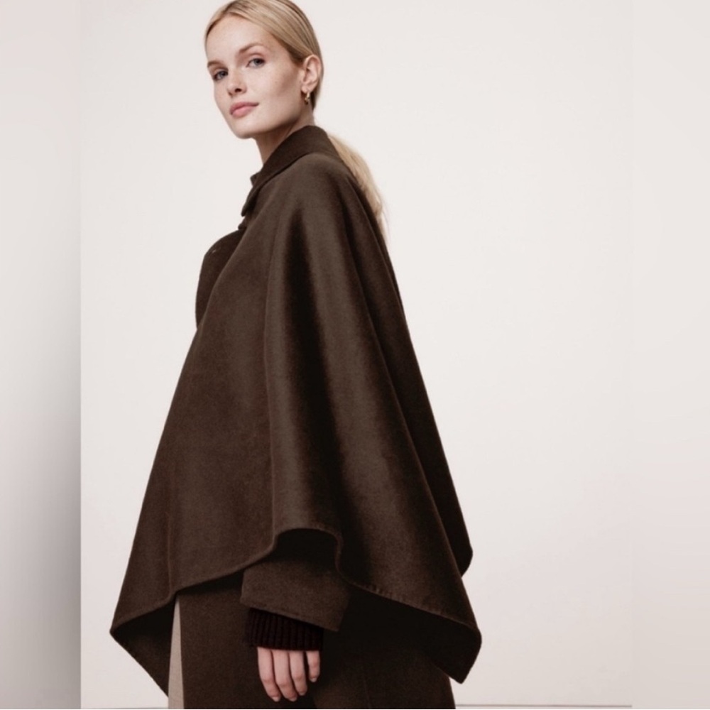 Elegant Brown Cape Coat